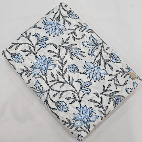 Hand Block Print Cotton Fabric - 100% Cotton, Multi-Color, Shrink-Resistant | Washable Texture for Textile Industry Applications