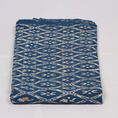 Indigo Printed Cotton Fabrics - 100% Cotton, Multi-Color, Shrink-Resistant | Washable Fabric for Textile Industry Applications