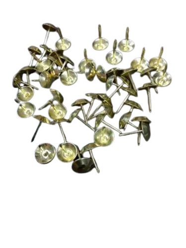 Long Drawing Pins - Brass Plating Round Shape Yellow Color | Extra Strong Construction 100 Pins Per Pack
