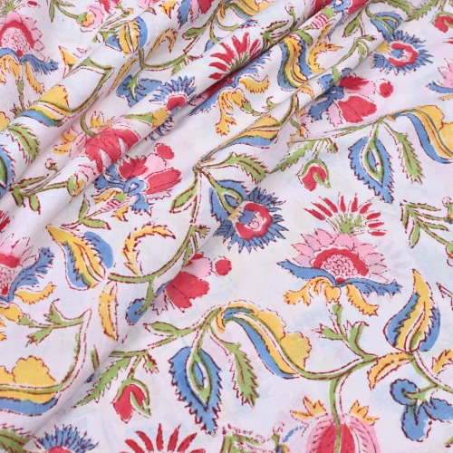 Multi-Color Hand Block Printed Cotton Fabrics