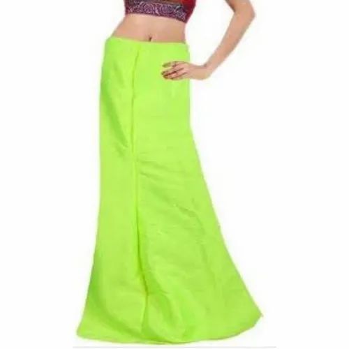 Plain Cotton Petticoat - 100% Cotton, Waist Sizes 36-42 Inches, Green Color | Attractive Design, Customized Size Options