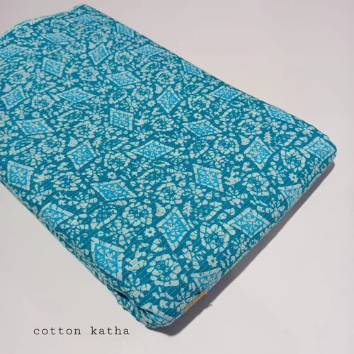Printed Cotton Kantha Fabric - 100% Cotton, Multi-Color | Washable, Shrink-Resistant, Ideal for Textile Industry Applications