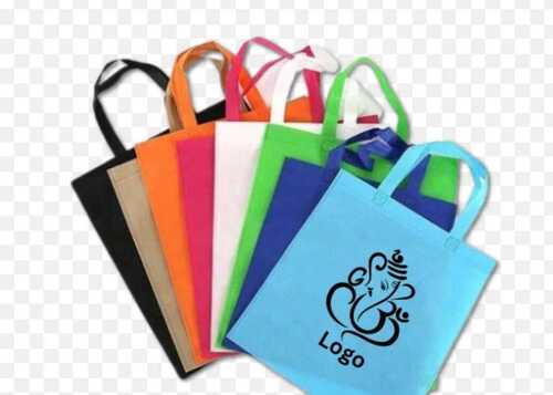 Printed Loop Handle Non Woven Bags - Handle Material: Cotton