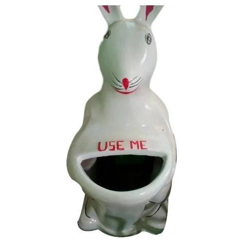 Rabbit Dustbin - Color: White