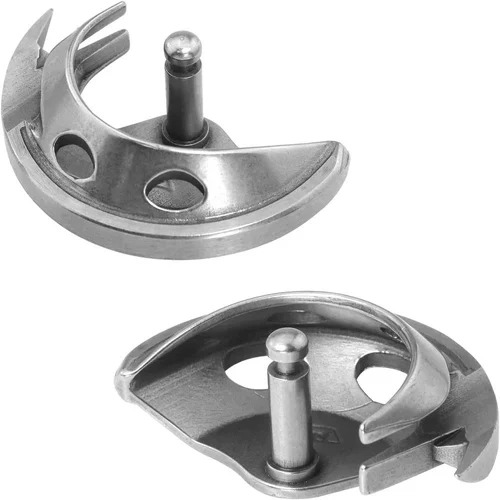 Sewing Machine Shuttle Hook - Stainless Steel, Round Box Packaging | Polished Finish, Silver Color, New Condition