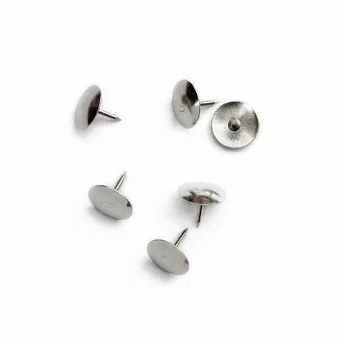 Silver Drawing Pins - Mild Steel Round Silver Color | Extra Strong Box of 100 for Efficient Pinning and Organization