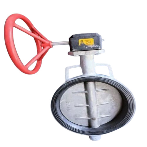 Steel Butterfly Valve - CI Body, S.S. Disk, EPDM Rubber, Wafer Type, New | Multi-Color, Customized Size, Industrial Usage, Lever Operator