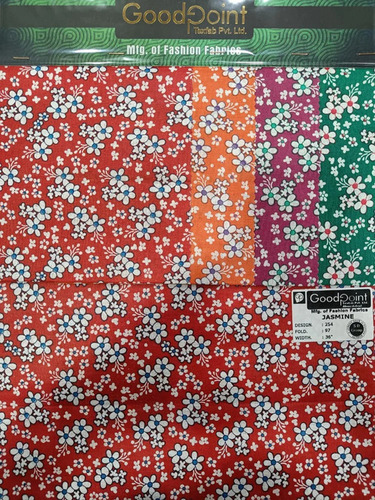 100% Pure Printed Cotton Fabric - 100% Cotton, Multi-Color | Washable, Shrink Resistant, Ideal for Textile Industry Applications