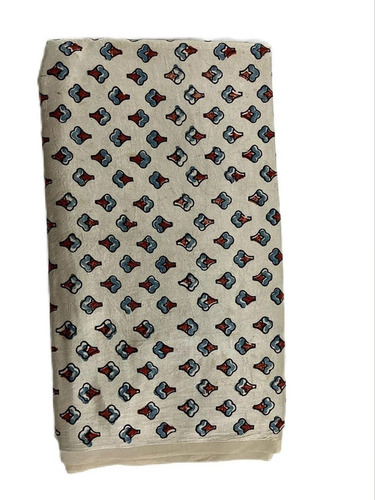 Floral Beige Mashru Silk Fabric - 200 GSM, Soft Texture, Washable & Shrink Resistant, 100% Silk Material