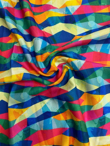 Abstract Geometrical Digital Printed Fabric - Washable, Shrink Resistant | Multi-Color, Flower Digital Fabric for Textile Industry