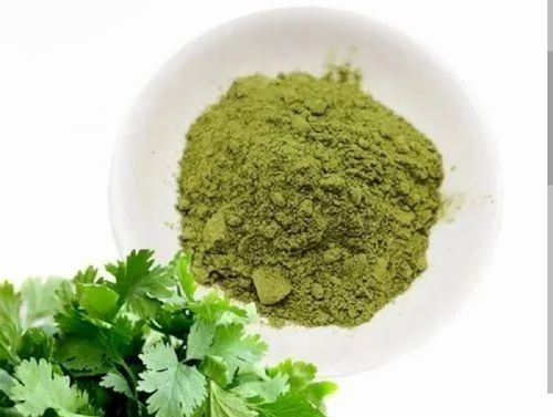 Coriander Leaves Powder - 1 Kg, Green Color, Grade A | No Preservatives Added, Vegetarian, 6 Months Shelf Life