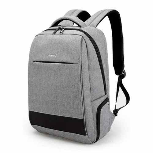 Cotton Laptop Backpack Bag - Cotton Fabric, 25 L Capacity, Gray | Zipper Top Closure, Unisex Design, Ideal for Laptops and Daily Use