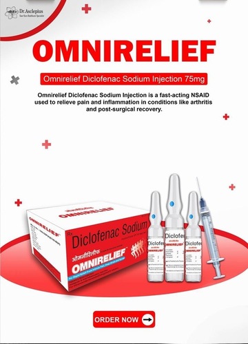 Diclofenac Injection - Viscous Liquid Solution Compound in Blister Pack | Highly Effective, Physician Recommended, All Ages Use