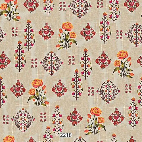 Digital Printed Fabric - Multi-Color Flower Design, Washable & Shrink Resistant for Textile Industry