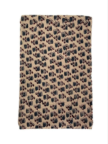 Floral Beige Mashru Silk Fabric - 100% Silk, Soft Texture, Washable & Shrink Resistant | Printed Floral Design, Ideal for Textile Industry