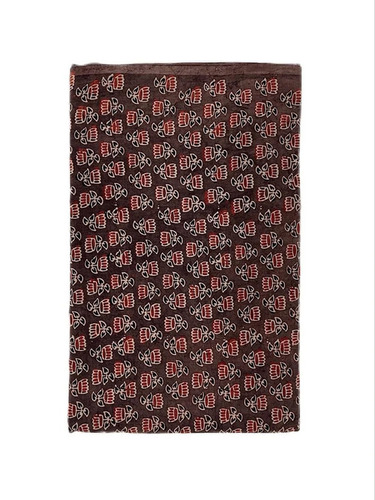Floral Brown Mashru Printed Silk Fabric - 100% Silk, Floral Pattern, Soft Texture, Washable, Shrink Resistant | Various Color Options