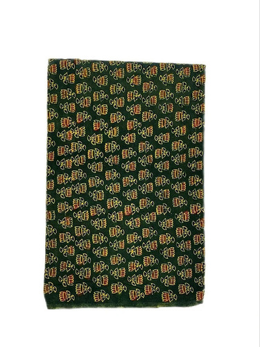 Floral Green Mashru Silk Fabric - Washable, Shrink-Resistant | 100% Soft Silk, Printed Pattern