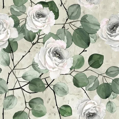 Flower Digital Printed Fabric - Washable, Shrink Resistant | Multi-Color Design for Textile Industry, Stylish Floral Pattern Fabric