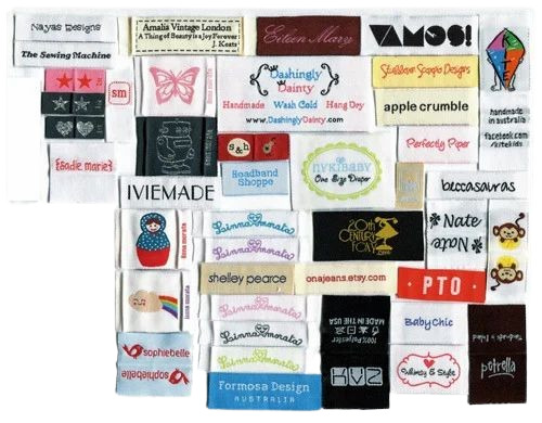 Garments Printed Labels - Polyester Material | Multicolor Design, Ideal for Garment Applications