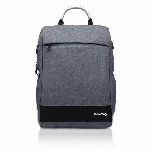 Gray Plain Office Laptop Bag - Polyester Material, Unisex Design, 15x10x4 inches, Gray Color | Zipper Top Closure, Multi-Purpose Use