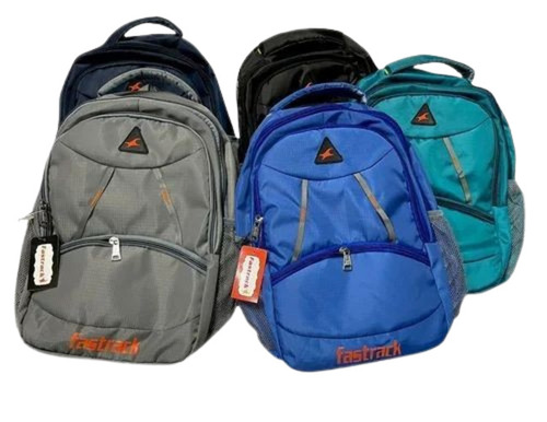 Multicolor Plain Nylon College Bag - Nylon Material, Zipper Top Sealing, Multicolor Design | Ideal for College Use, Good Quality