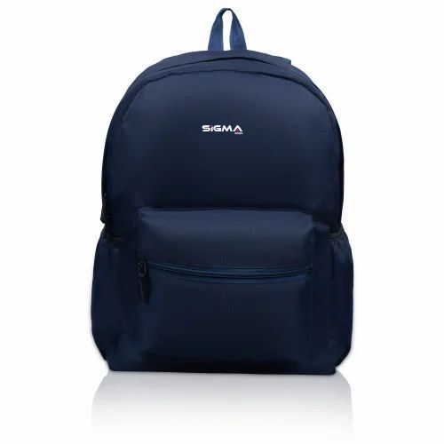 Office Laptop Bag - Polyester, Plain Design | Blue Color, Zipper Top Sealing, Ideal for Everyday Laptop Use
