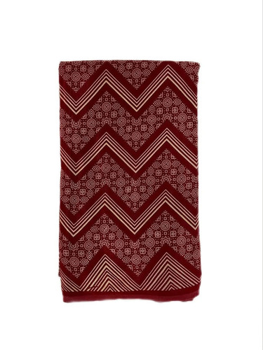 Printed Maroon Mashru Silk Fabric - 100% Soft Silk, Washable and Shrink Resistant | Ideal for Textile Industry Applications