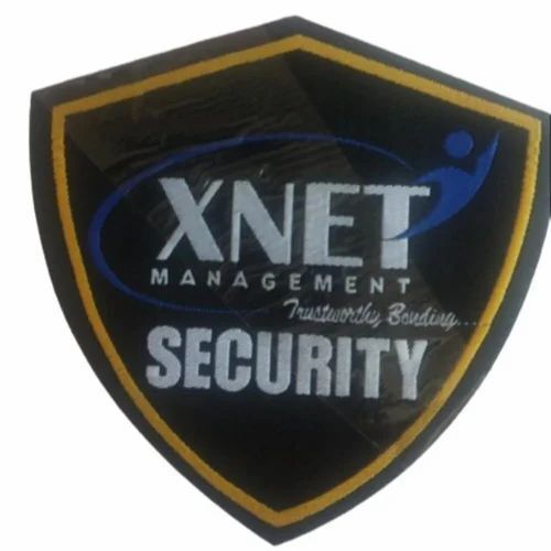 Security Woven Pin Badge - 2 Inch, Multi Color Fabric | Ideal for Safety and Identification