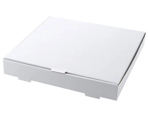 White Corrugated Pizza Box - Material: Paper