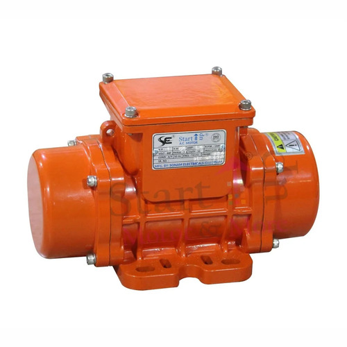 Electric Vibratory Motor - 0.75 KW, Copper Winding, Drip-Proof, Three Phase, Blue and Orange, Mechanical Seal, Electric Start, 240/440 Volt
