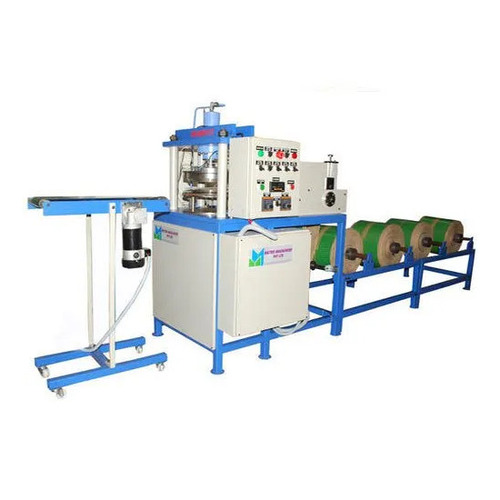 Automatic Paper Plate Making Machine - Mild Steel, 90 Pieces Per Min, Multicolour Finish | 0.75 Kw Power, PLC Control, 20 HP Automatic Operation