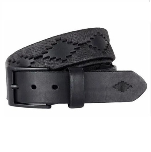Black Leather Polo Belt - 75 cm Length, Alloy Frame Buckle | Perfect for Party Wear, Stylish Male Accessory