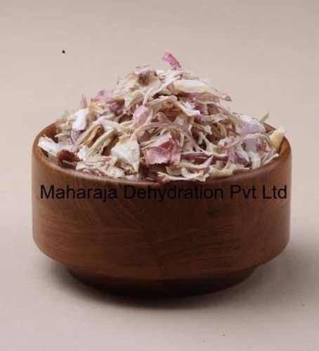 Dehydrated Pink Onion Flakes - Chopped, Dried, A Grade | Color: Pink, Shelf Life: 24 Months, Packaging: PP Bag, Store in Cool & Dry Place