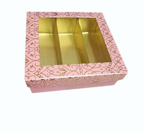 Designer Sweet Boxes - Cardboard, 500 gm Capacity | Golden Color for Elegant Gift Presentation