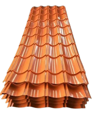 Galvanized Iron Roofing Sheets - 12ft Length, 0.56mm Thickness, Yellow Color | Durable, Fine Finished, Plain Rectangular Design