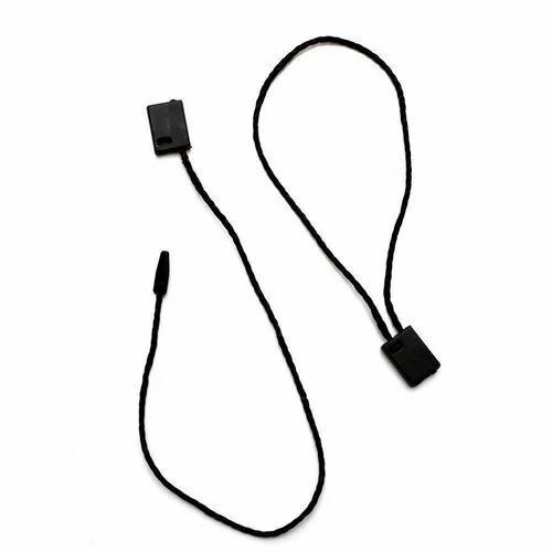 Hang Tag String - Polyester Material, 10 Inch Length, 4 mm Thickness, Black Color | Ideal for Garment Tag Attachment