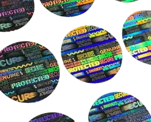 Hologram Stickers - PVC Material, Brown Color | 2D & 3D Print Types, Available in Printed & Plain Patterns, Multicolor Options