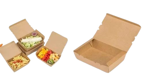 Kraft Paper Food Box - 1000 gm Capacity, Brown Color | Eco-Friendly Kraft Paper, Ideal for Food Packaging Solutions