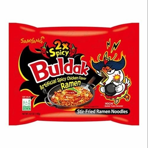 Noodles - Samyang 2x Spicy Ramen Noodle, 140 gm | Low-Salt, Sugar-Free, Dried, 12 Months Shelf Life