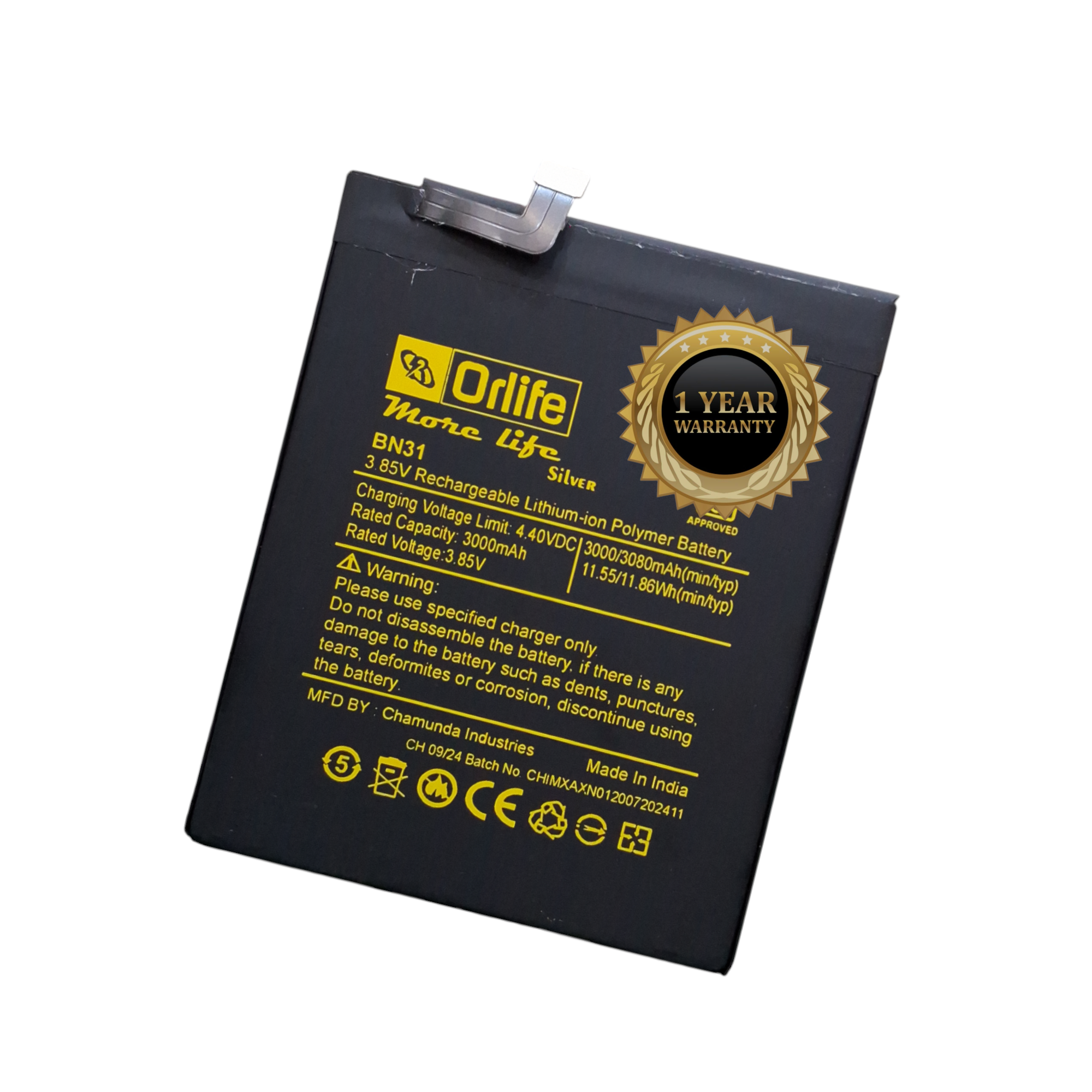 Orlife Bn31 Battery For Xiaomi Mi A1 (3080 Mah)