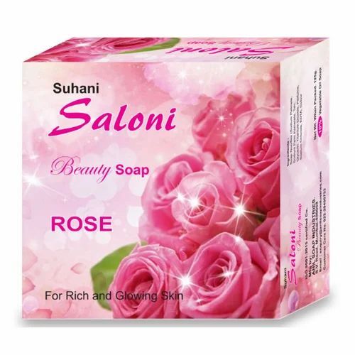 Rose Soap Packaging Box - Unbleached Kraft Paperboard, Straight Tuck End Style, Lens Effect Printing | Rectangular Design, Weight Holding Capacity >10 KG