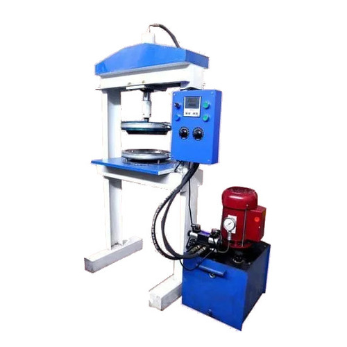 Semi Automatic Paper Plate Making Machine - Mild Steel, 100 Pcs/min Capacity, 220 Volt | 0.37 Kw Power, Paint Coated, PLC Control, Blue and White Color