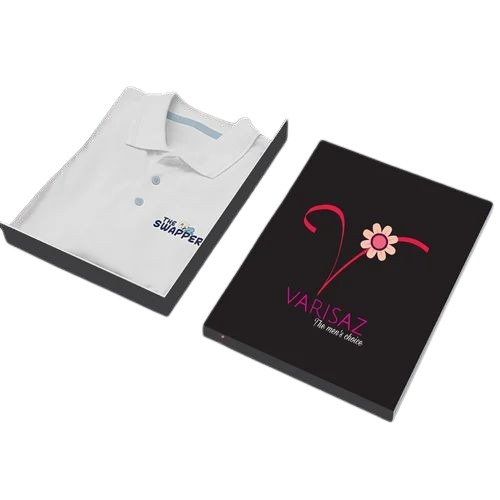 Shirt Packaging Box - Recycled Paperboard 8.5x12.5x2 Inches Multi Color Biodegradable Moisture Proof Weight Capacity < 5 Kg