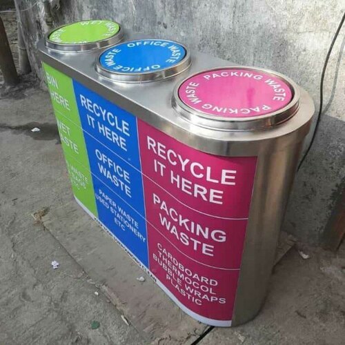 Steel Trio Dustbin - Application: For Hospital