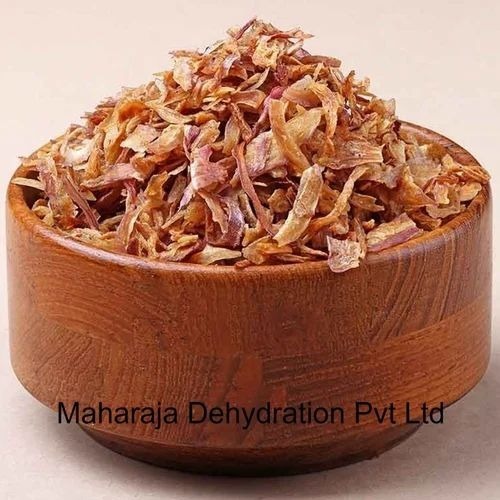 Toasted Onion Flakes - Dehydrated A Grade, 25 Kg Double PP Bag, White Packaging | 2% Moisture, Dried Chopped Texture, 36 Months Shelf Life