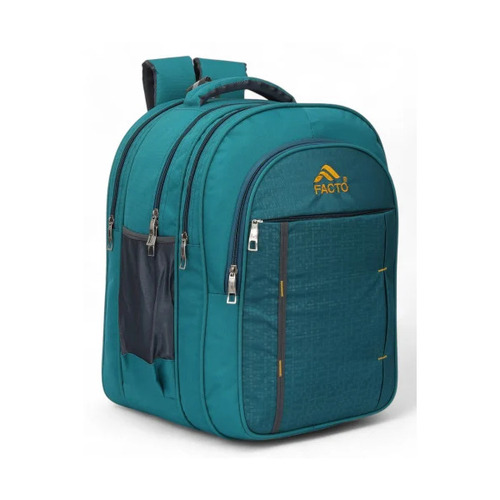 15Ltr Waterproof Polyester School Bag - 19x13 Inch, Dark Blue | Unisex Design, 4 Compartments, Moisture Proof & Water Bottle Holder