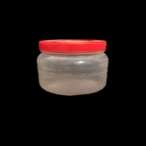 500ml Ghee Polypropylene Jar - 500ml Capacity, Red Screw Cap, BPA Free | Transparent Design, Customizable Size, Lightweight 60g
