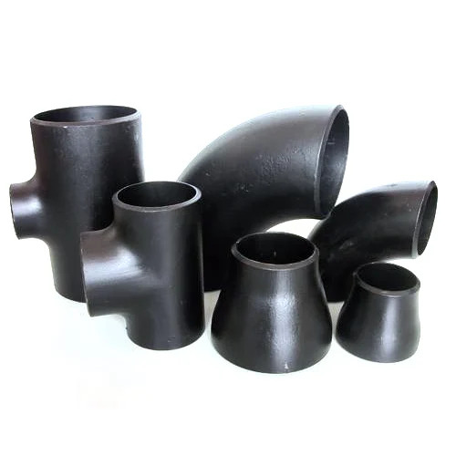 Carbon Steel Pipe Fitting - Durable Round Shape | Fine Finished, Black Welding Connection, Very Good Quality