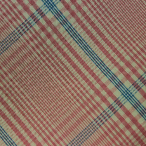Club Check Fabric - Poly Cotton, Multi-Color | Washable, Shrink Resistant, Checked Texture, Ideal for Textile Industry Applications