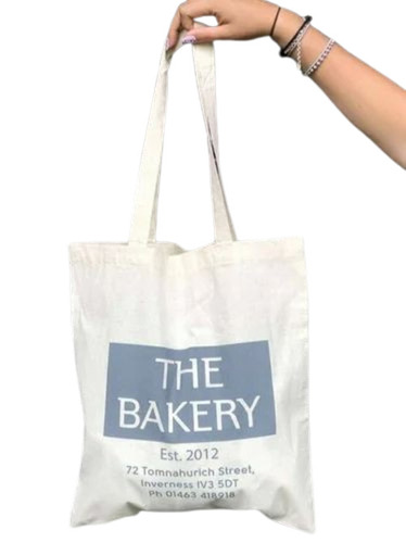 Cotton Bags - 100% Canvas, 16x15 Inch, White | 10 Kg Capacity, Durable Loop Handles, Customizable Design, Washable, Open Lock System